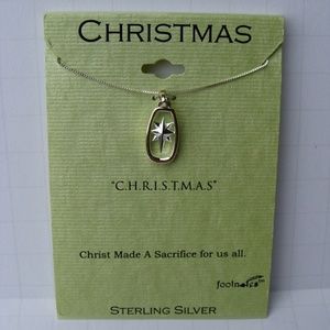 Christmas sterling silver necklace